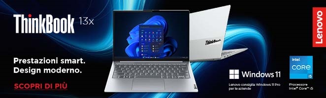 ThinkBook 13x (13" Intel) Ultraleggero, resistentissimo e super smart